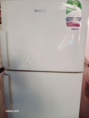 beko: İşlənmiş 2 qapılı Beko Soyuducu Satılır, rəng - Ağ, Təkərli — 3