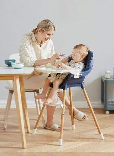 qidalandırmaq üçün uşaq stul yelləncək: Hündür kreslo LAMOSA SMILE mavi Yaş 6 aydan. Xüsusiyyətlər: korpus — 1