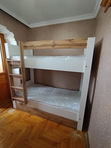 karona mebel: Oğlan və qız üçün, Yeni, Çarpayı, Matras ilə, Siyirməli, Laminat — 2