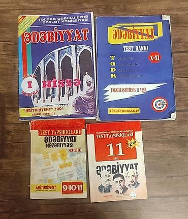 kitab şkafi: Tərkib: - “Ədəbiyyat – Test Bankı 2001, I hissə” (Tələbə Qəbulu üzrə — 1