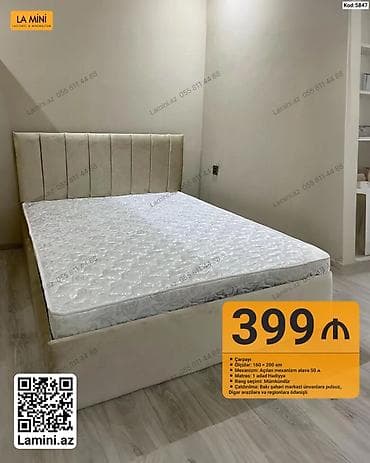 Çarpayı dəsti - Ölçülər: 160 × 200 sm - Mexanizm: Açılan mexanizm