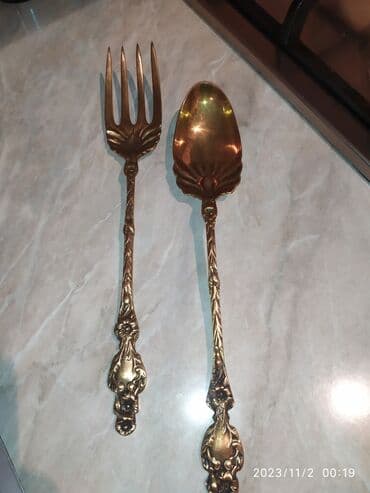 salat dograyan aparat: 60 ildə çox Salat uçun qaşıq və çengel desti. Boyuk olçudedirler — 1