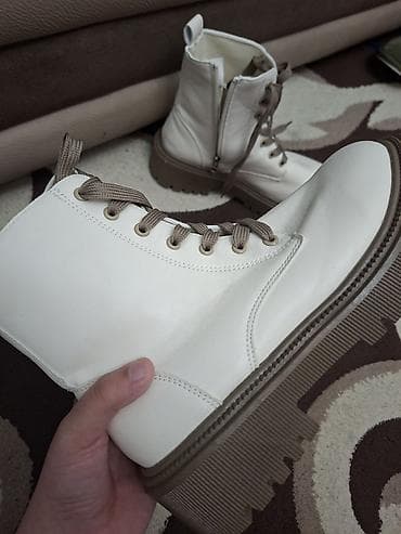 qadın çəkmələri: Uzunboğaz, Ölçü: 36.5, rəng - Ağ, Yeni — 3