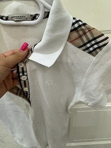 Polo köynək, Burberry, M, rəng - Ağ — 1