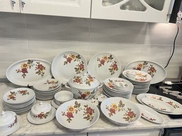 roza: Nahar dəsti, rəng - Ağ, Farfor — 5