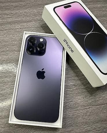 Техника и электроника: IPhone 14 Pro, 256 ГБ, Deep Purple, Гарантия, Кредит, Беспроводная зарядка — 1