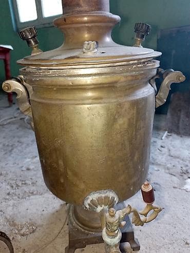 Antik mis samovar – N. İ. Batashev fabriki (Tula), rus imperiya dövrü