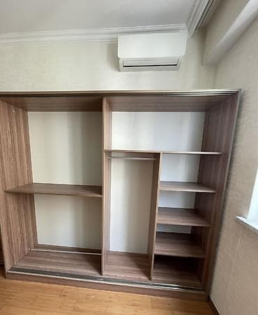 tek dolablar: İşlənmiş, 2 qapılı, Güzgülü, Qəhvəyi, Taxta, Kupe, Düz dolab — 2