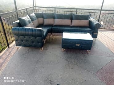 Другая мебель: Угловой диван, Новый, Раскладной, С подъемным механизмом, Велюровая ткань, Бесплатная доставка — 2