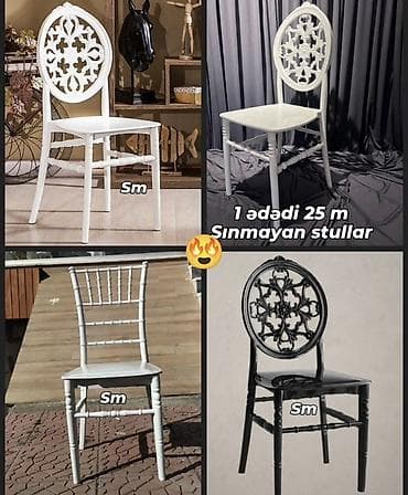“Möhkəm, sınmayan stullar” – tədbir və interyerlər üçün dekorativ