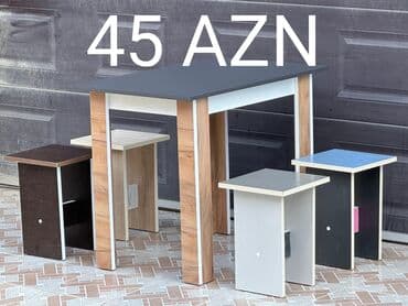пластиковый стол: Mətbəx üçün, Yeni, 4 stul — 2