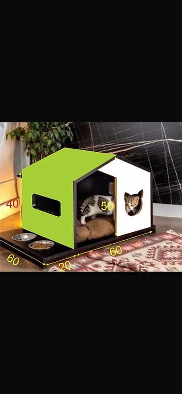 cat: Məhsul: Pişik evi / daxili yuva - Material: taxta konstruksiya, hamar — 4