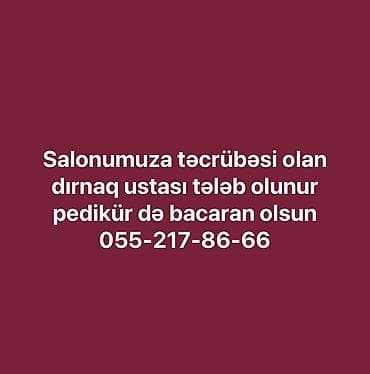 dırnaq ustası: Dırnaq ustası tələb olunur, Yerin icarəsi — 1