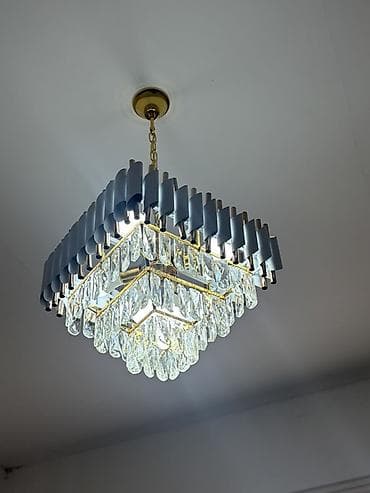 lan: Çılçıraq, 10 və daha çox lampa, Xrustal — 1