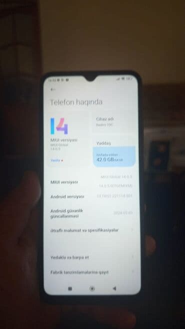 телефон баку: Redmi 10C, 64 GB, rəng - Boz, Barmaq izi — 2