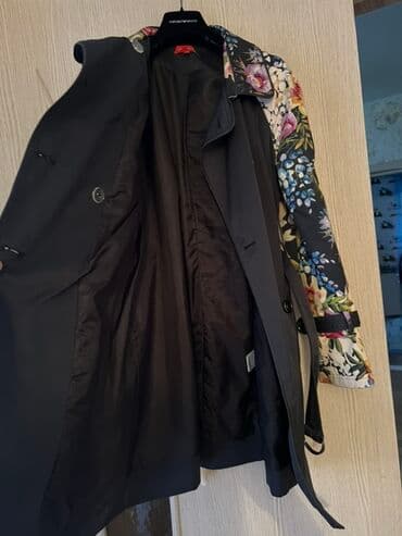 женские кожаные косухи: Плащ, M, цвет - Черный — 2