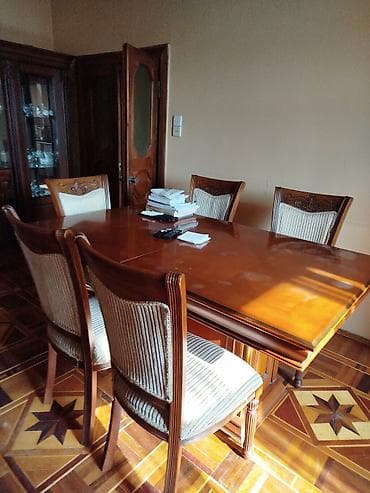 sandiviç panel: Qonaq otağı üçün, Açılan, Dördbucaq masa, 6 stul — 2