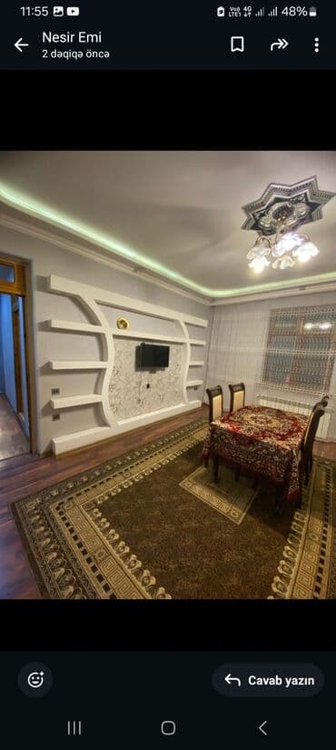 yevlax kirayə ev: 100 kv. m, 3 otaqlı, Kombi, Qaz, Su — 2