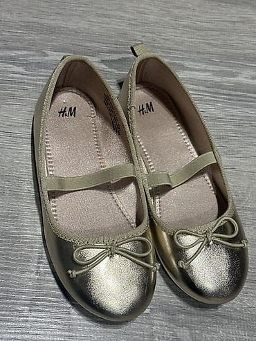 Детская одежда и обувь: Цвет - Золотой Балетки, Размер: 30, Для девочек — 1