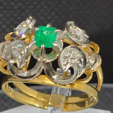 yantar üzük: Üzük, Sarı qızıl, 750 Əyar, Brilyant, 1.01-1.50 Karat — 4