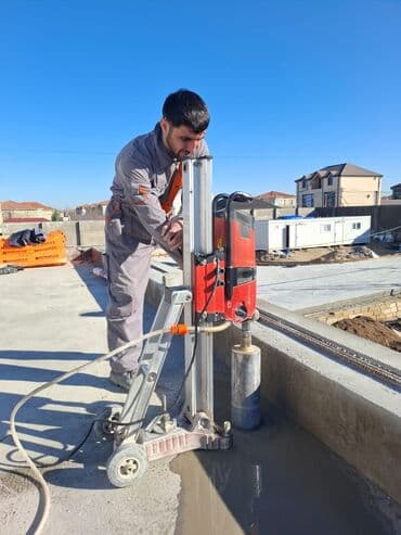 Beton kəsən beton deşən səssiz lazer Beton kəsimi beton deşimi beton