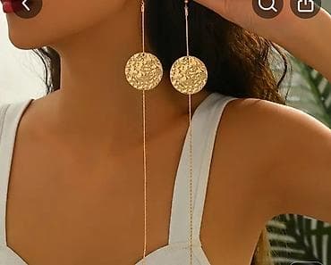 abadok sırğa: Uzun və zərif qadın sırğaları kolleksiyası - Model 1: Kristal daşlı — 4