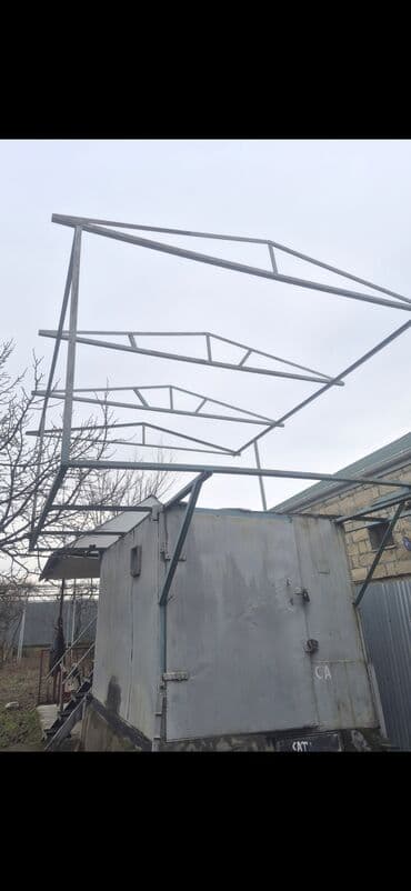 divar saat sekilleri: Metal karkaslı kölgəlik/üst örtük konstruksiyası - Material — 1