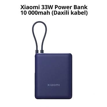 xiaomi netbook: Xiaomi 33W Power Bank – 10 000 mAh (daxili kabel ilə) - Sürətli — 1