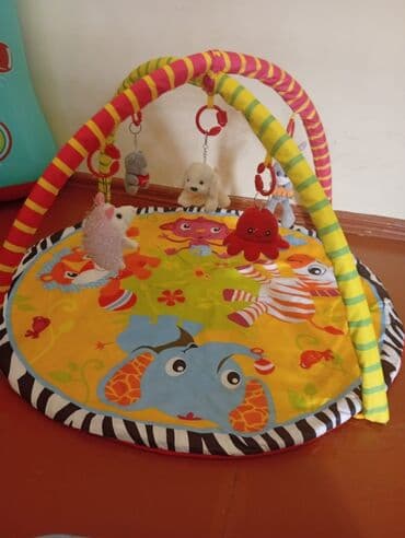 Rəngarəng körpə oyun xalçası və inkişafedici gym - Dairəvi oyun