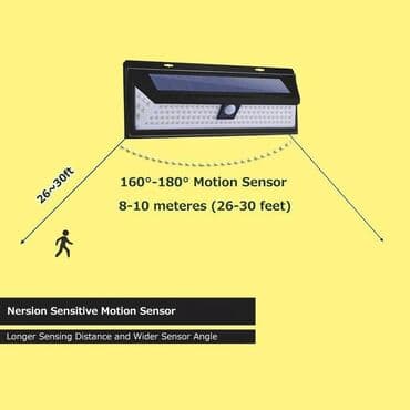 sensorlu lampa: Günəş ☀️⛅ enerjisi ilə işləyən sensorlu işıq lampa fasad divar önü — 7