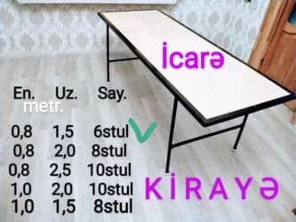 дачная мебель баку: İCARƏ stol stul, KİRAYƏ masa və oturacaqlar Ad günləri, nişan, xına — 3