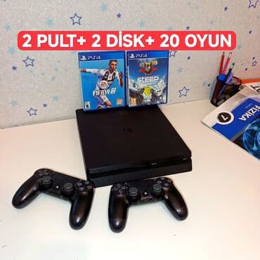 2 original pult +2 disk + türk hesabı rəsmi 20 oyunla (gmail+şifrə