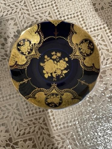 tulpan gul: Boşqablar, 6 ədədli dəst, rəng - Mavi, Farfor — 2