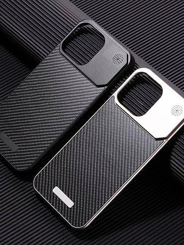 htc vive: 15 Pro/Max, 16 Pro/Max Karbon naxışlı premium telefon örtüyü - Model — 3