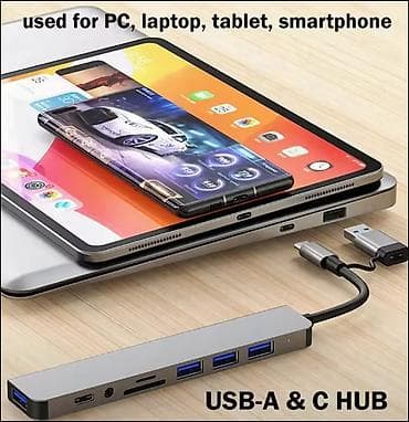 asus klaviatura: USB-C və USB-A 2‑də 1 HUB Çoxportlu genişləndirmə adapteri: - 3x USB — 4
