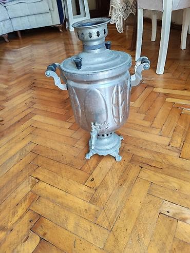 ev sekisleri: Klassik metal samovar 5 litr - Material: tam metal gövdə, bürünc — 1
