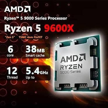 pc 4: Prosessor AMD Ryzen 5 9600X, > 4 GHz, 6 nüvə, Yeni — 1
