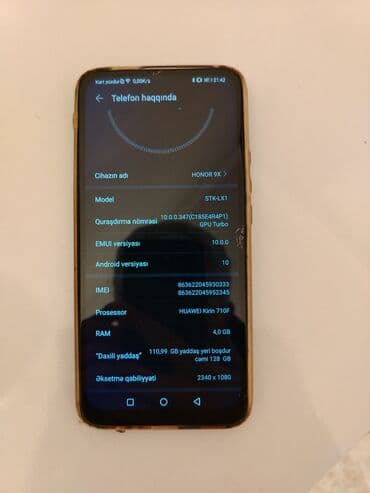 xiaomi mi 9 ikinci el: Honor 9X, 128 GB, rəng - Göy, Barmaq izi, İki sim kartlı, Face ID — 5