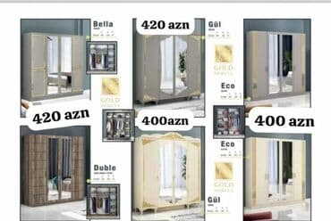 mətbəx çanaqları: Yeni, Açılan, 3 qapılı Düz dolab, Qarderob, paltar dolabı, Azərbaycan — 5
