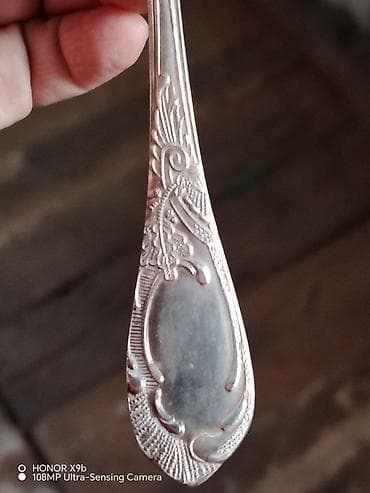 qab qaşıq: Metaldan hazırlanmış dekorativ qaşıq - Material: sapın üzərində — 3