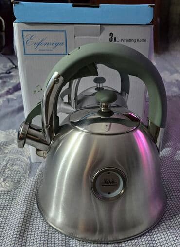 горшок новый: Yeni, rəng - Gümüşü, Çaydan, Paslanmayan polad, 3 l — 1