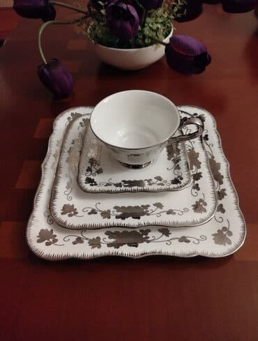 cex fara: Nahar dəsti, rəng - Ağ, Farfor, 12 nəfərlik — 1