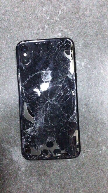 IPhone X, 64 GB, Qara, Qırıq — 1