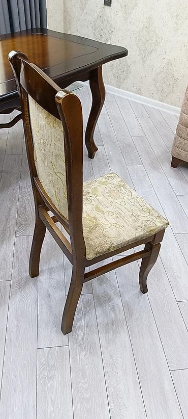 stol qonaq: Qonaq otağı üçün, Açılmayan, Dördbucaq masa, 6 stul — 5