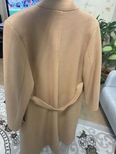 Hicab: Qadın palto – bej/kamel rəng - Kəsim: açıq önlü, yüngül oversize — 2