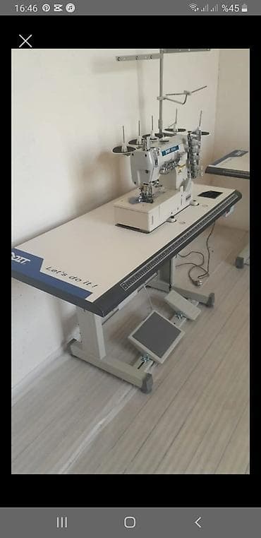 Техника и электроника: Yeni Sənaye tipli örtük tikiş maşını – masa və pedallı komplekt - — 1