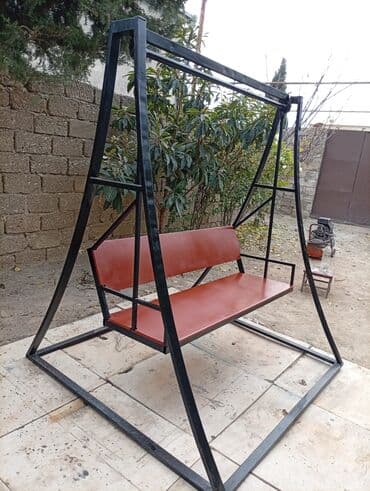 Качели: Диван-качели, Без зонтика, Металл — 3