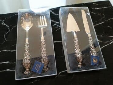 Hediyyelik dest Cengel, bicaq, qasiq. nabor Gümüş üzlük 30sm