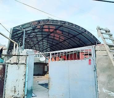 polikarbonat dam örtükləri: Metal konstruksiya ilə qapalı dayanacaq və həyət üçün naves/başlıq — 2