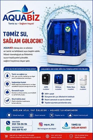 220 manatdan başlayan qiymətlər.! AQUABİZ su təmizləyici filtrlərin lalafo.az -da 220 manatdan başlayan qiymətlər.! AQUABİZ su təmizləyici filtrlərin